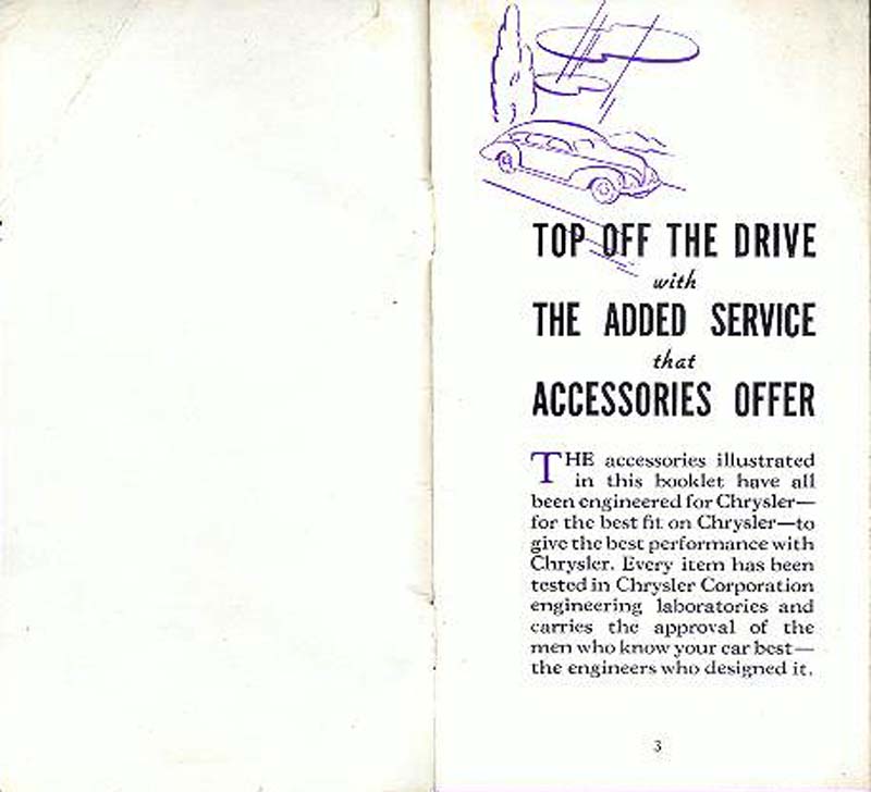 1939 Chrysler Accessories Brochure Page 7